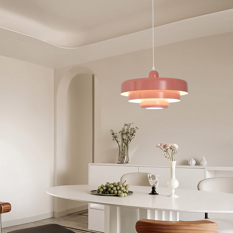 Mid-Century Pendant Light – Retro Stacked Shades
