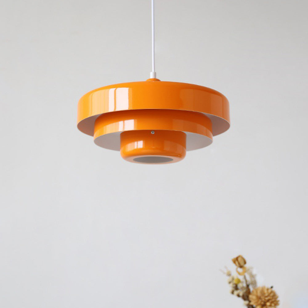 Mid-Century Pendant Light – Retro Stacked Shades
