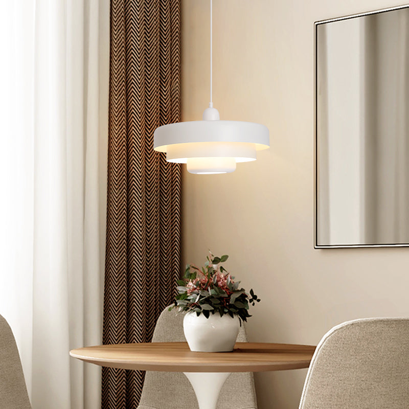 Mid-Century Pendant Light – Retro Stacked Shades