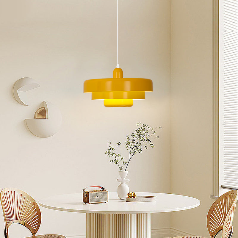 Mid-Century Pendant Light – Retro Stacked Shades
