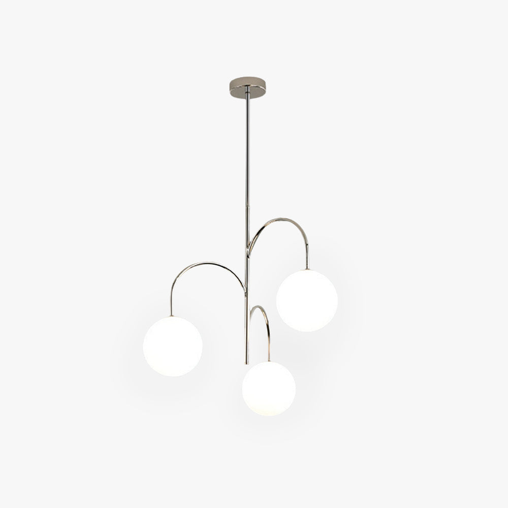 Mid-Century Pendant Light with Chrome Accent