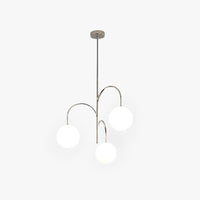 Mid-Century Pendant Light with Chrome Accent