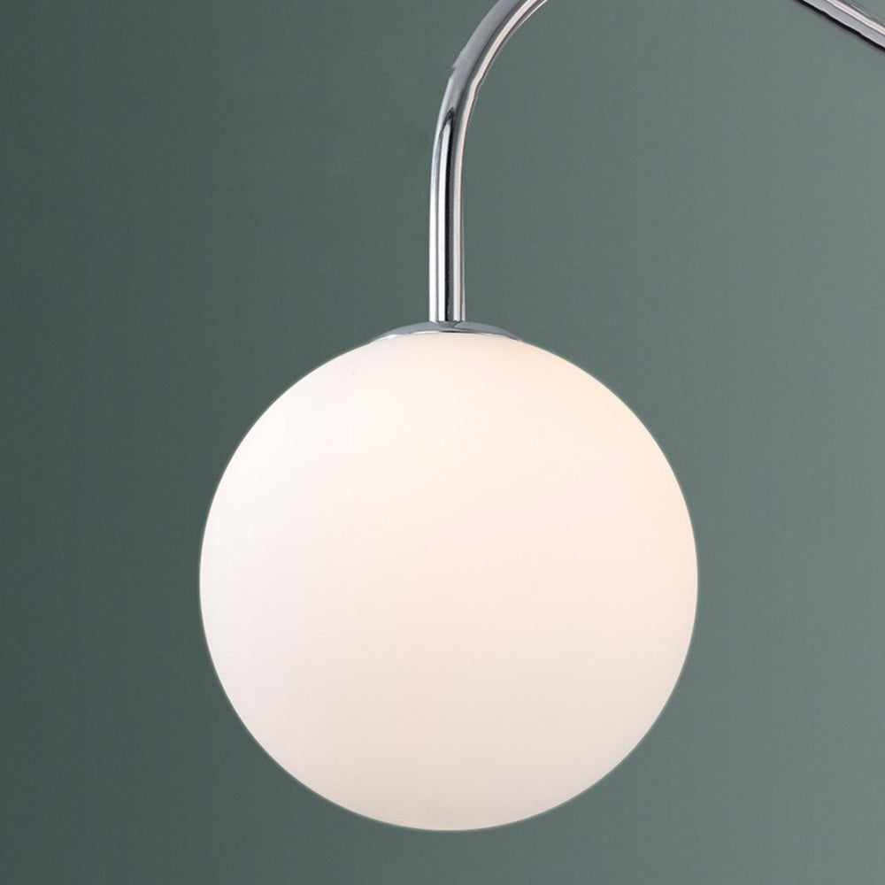 Mid-Century Pendant Light with Chrome Accent