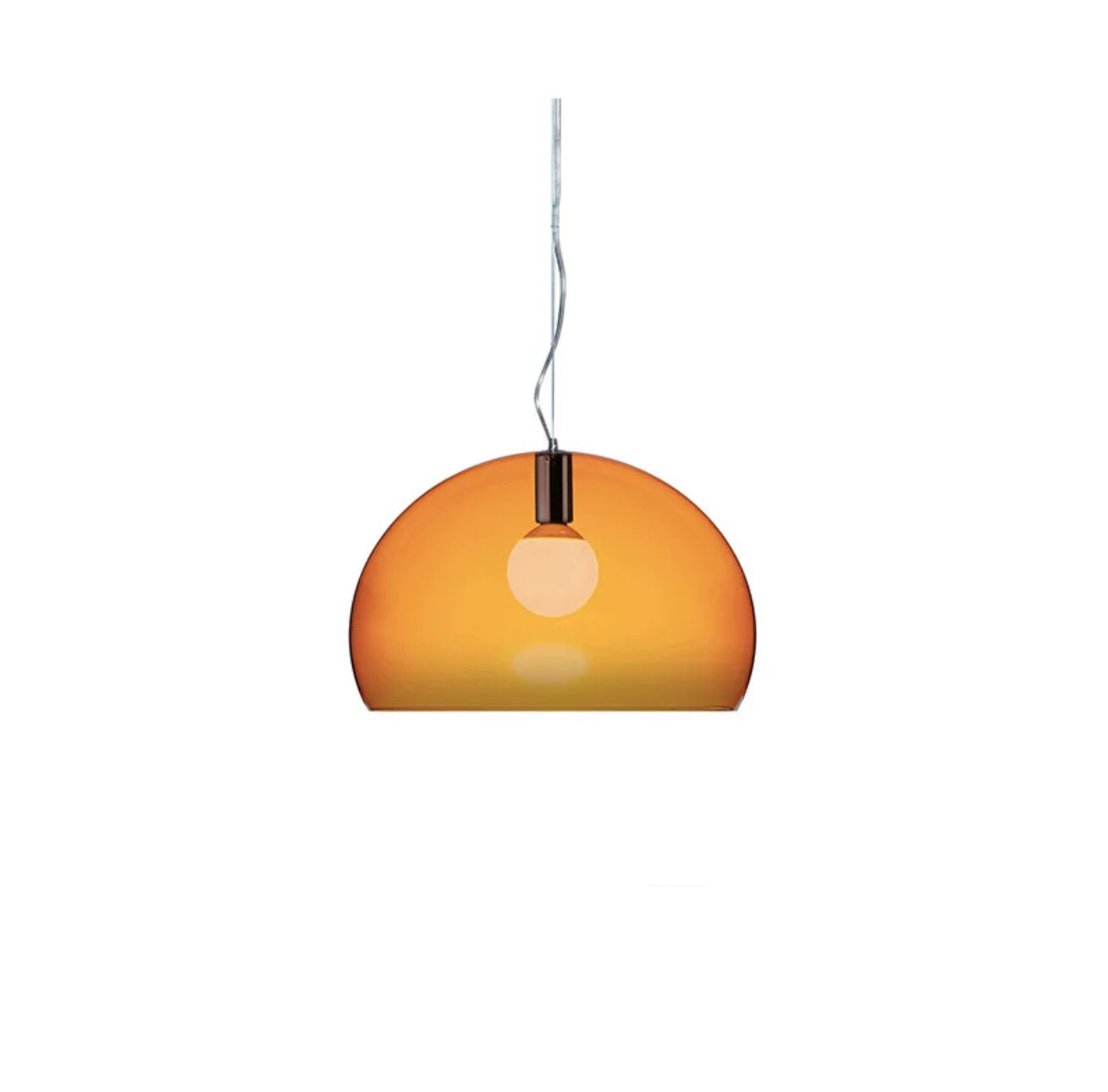 Mid-Century Pendant Light with Dome Shade