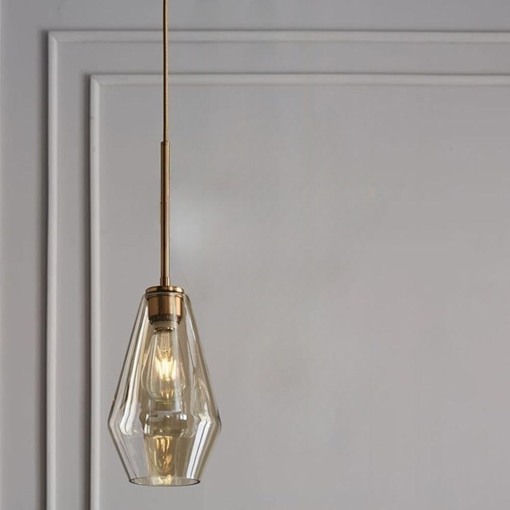 Mid-Century Pendant Light with Glass Shades