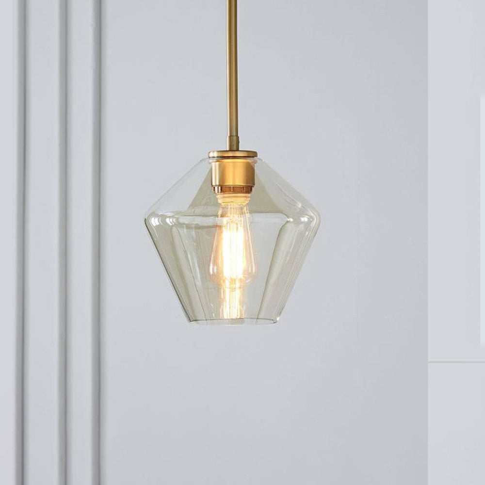 Mid-Century Pendant Light with Glass Shades