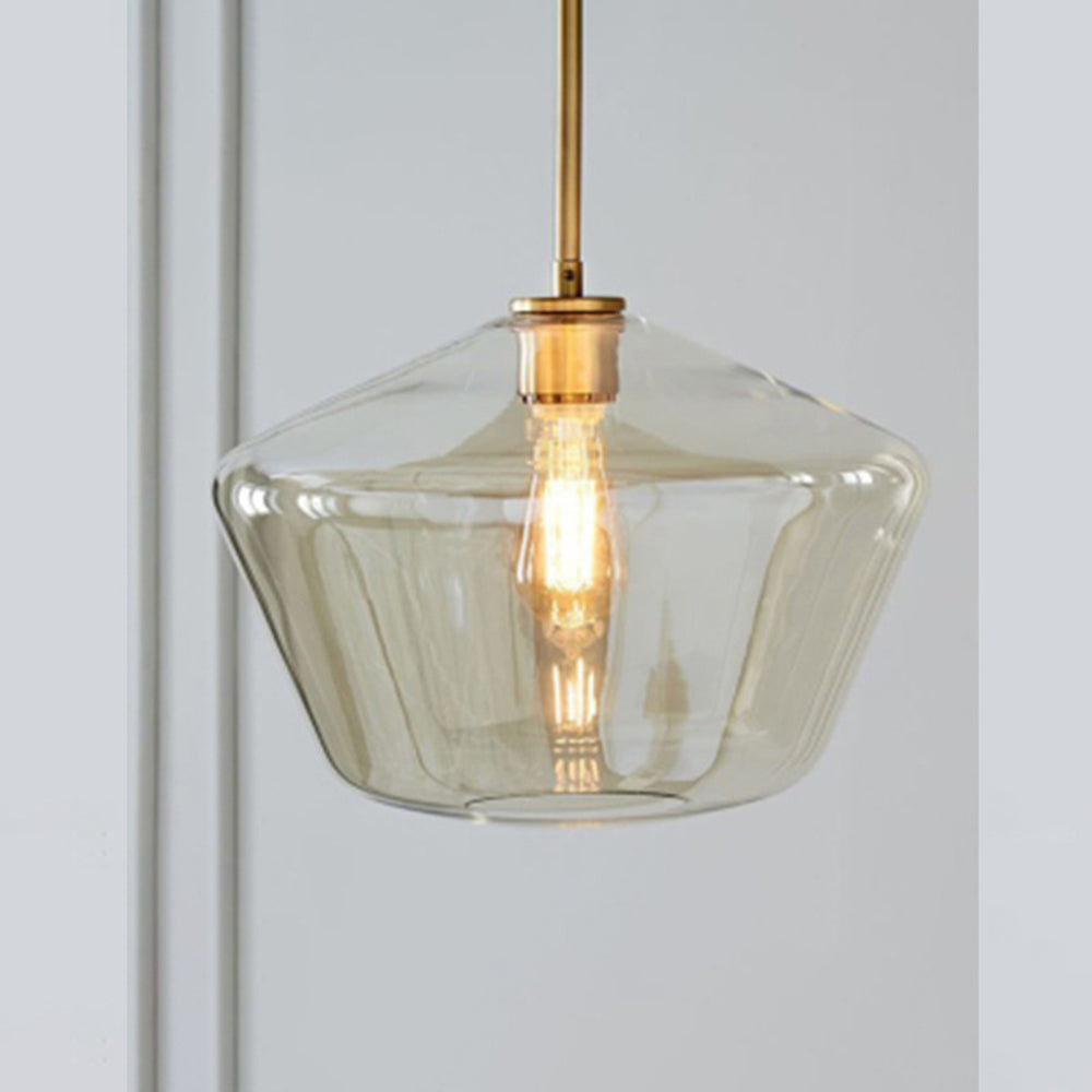 Mid-Century Pendant Light with Glass Shades