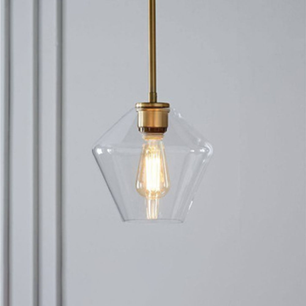 Mid-Century Pendant Light with Glass Shades