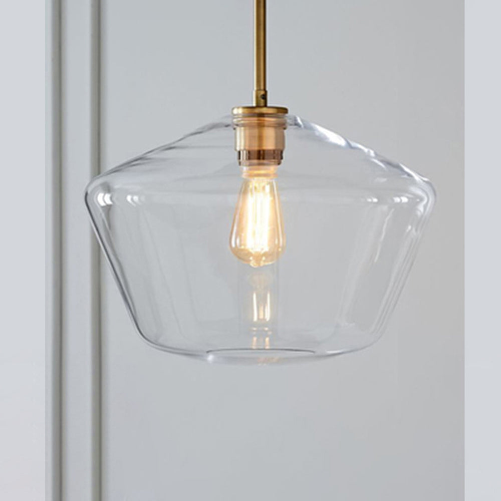 Mid-Century Pendant Light with Glass Shades