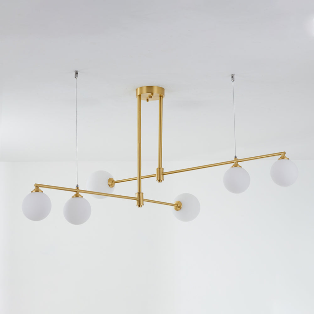 Mid-Century Pendant Light with Gold Finish