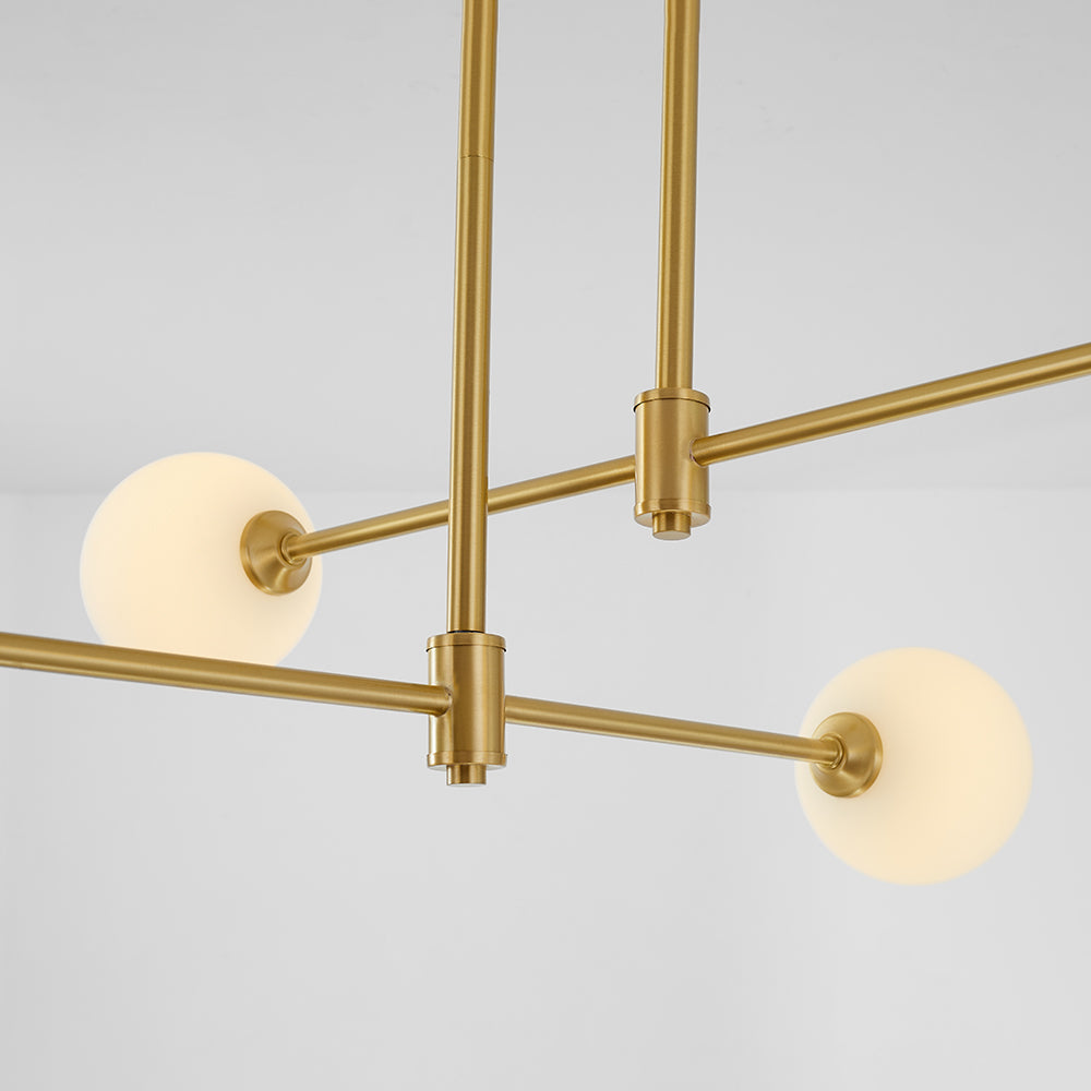Mid-Century Pendant Light with Gold Finish