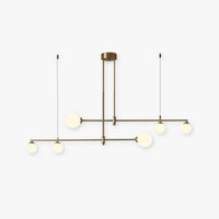 Mid-Century Pendant Light with Gold Finish