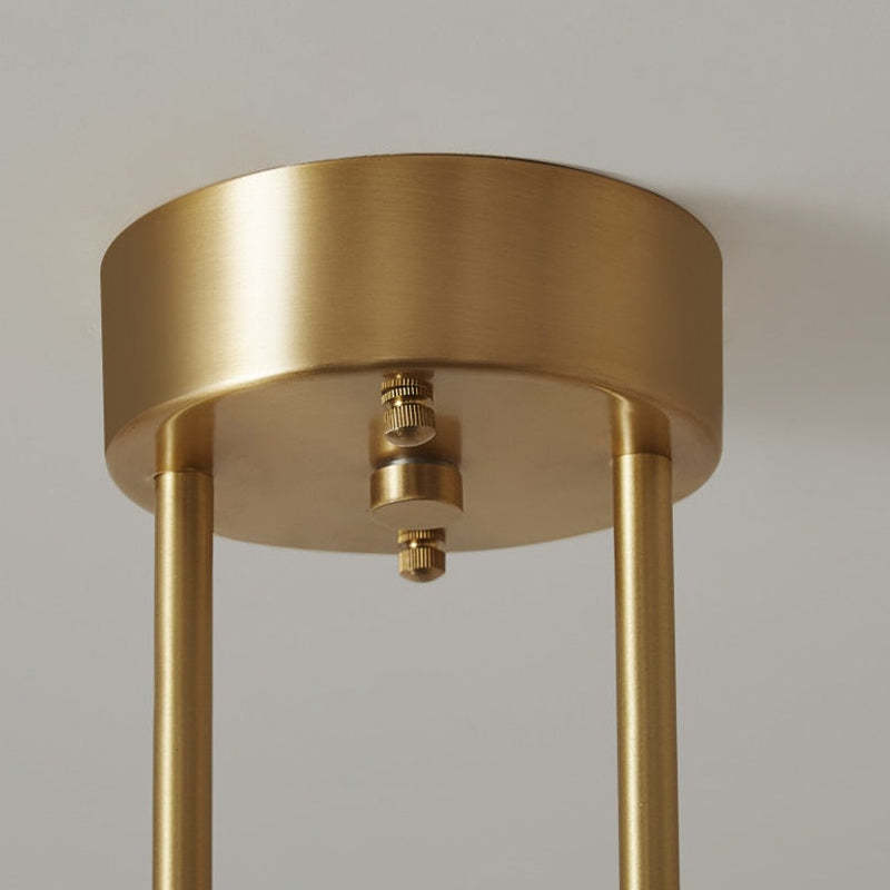 Mid-Century Pendant Light with Gold Finish