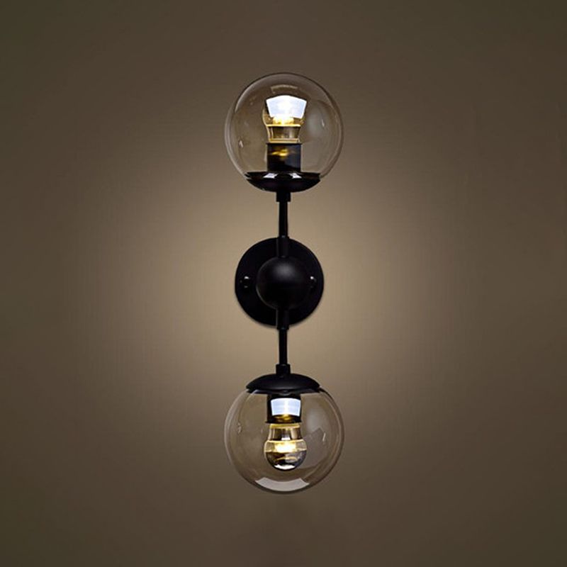 Mid-Century Sconce Lamp – Dual Glass Shades