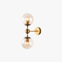 Mid-Century Sconce Lamp – Dual Glass Shades