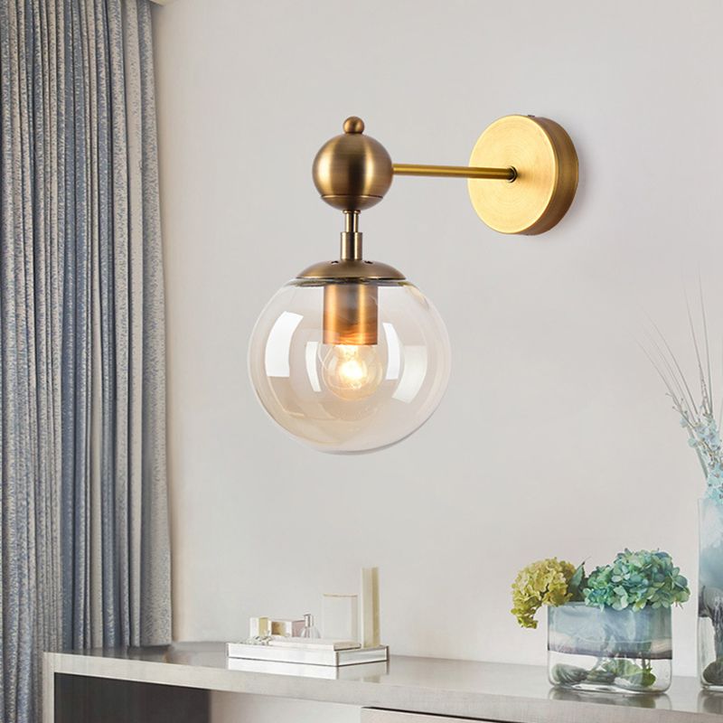 Mid-Century Sconce Lamp – Dual Glass Shades