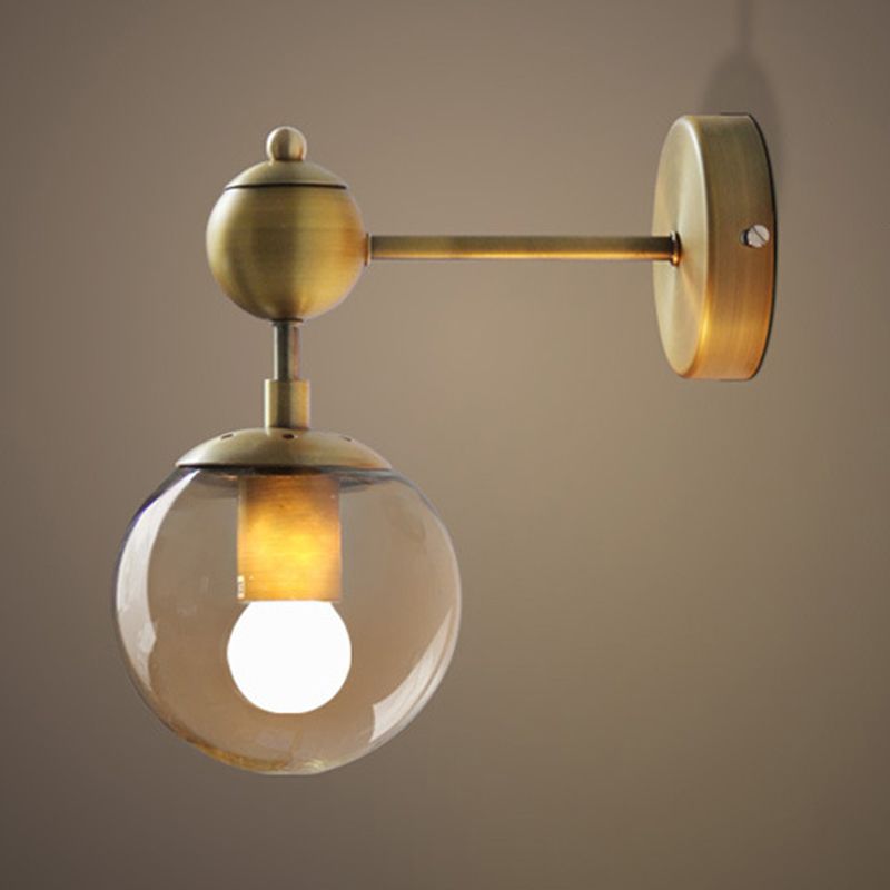 Mid-Century Sconce Lamp – Dual Glass Shades