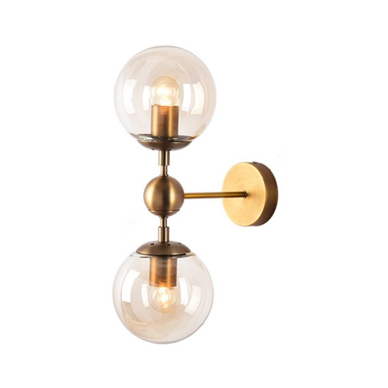 Mid-Century Sconce Lamp – Dual Glass Shades
