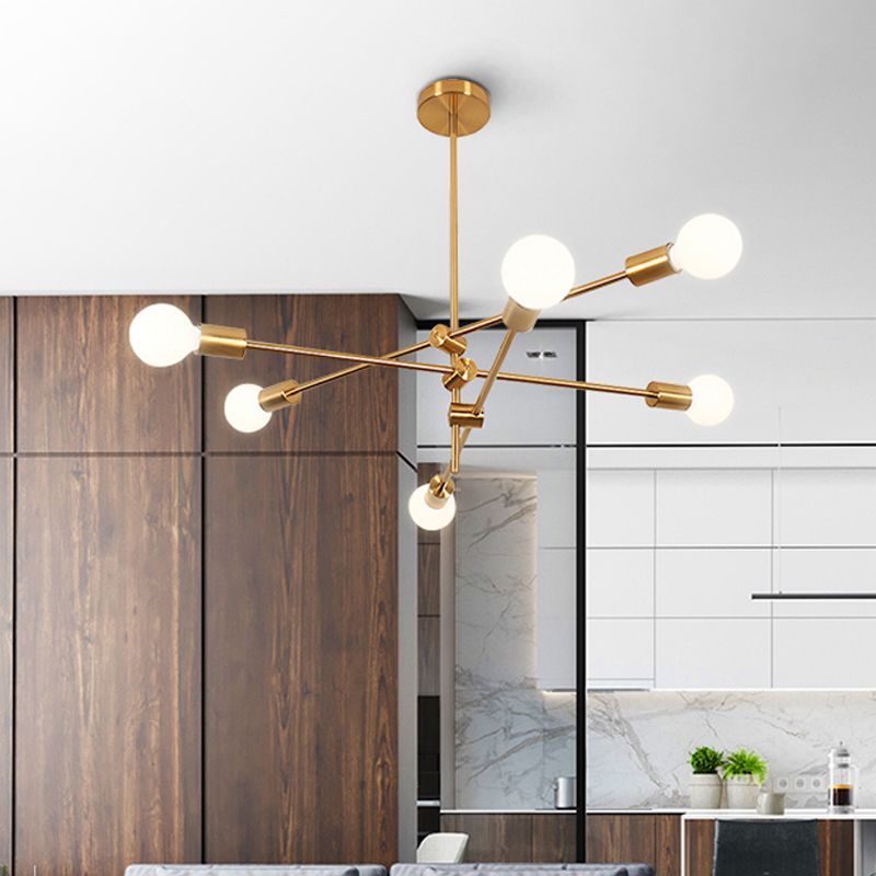 Mid-Century Starburst Chandelier with Spheres
