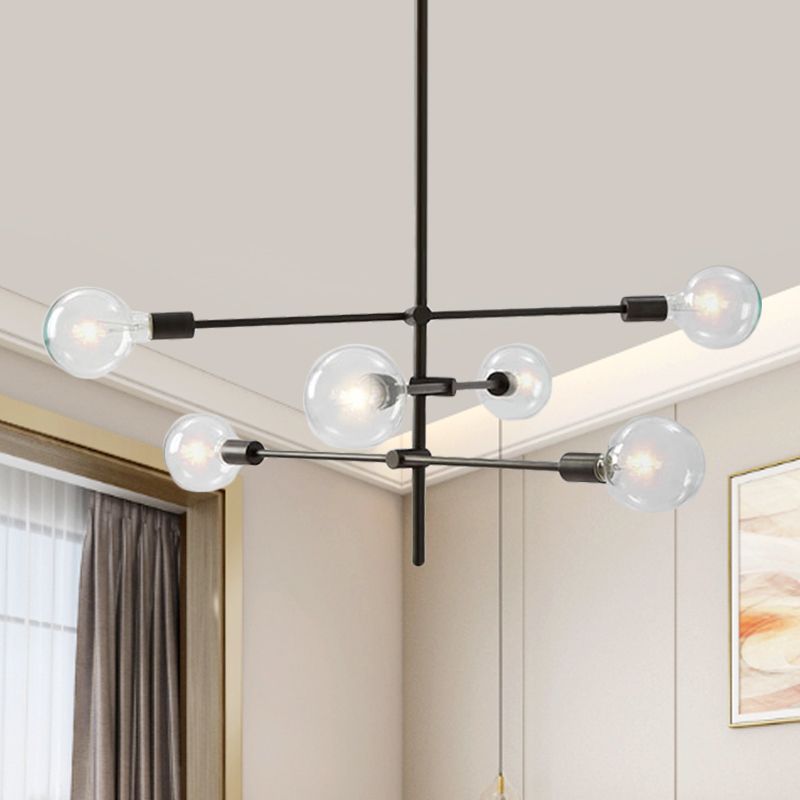 Mid-Century Starburst Chandelier with Spheres