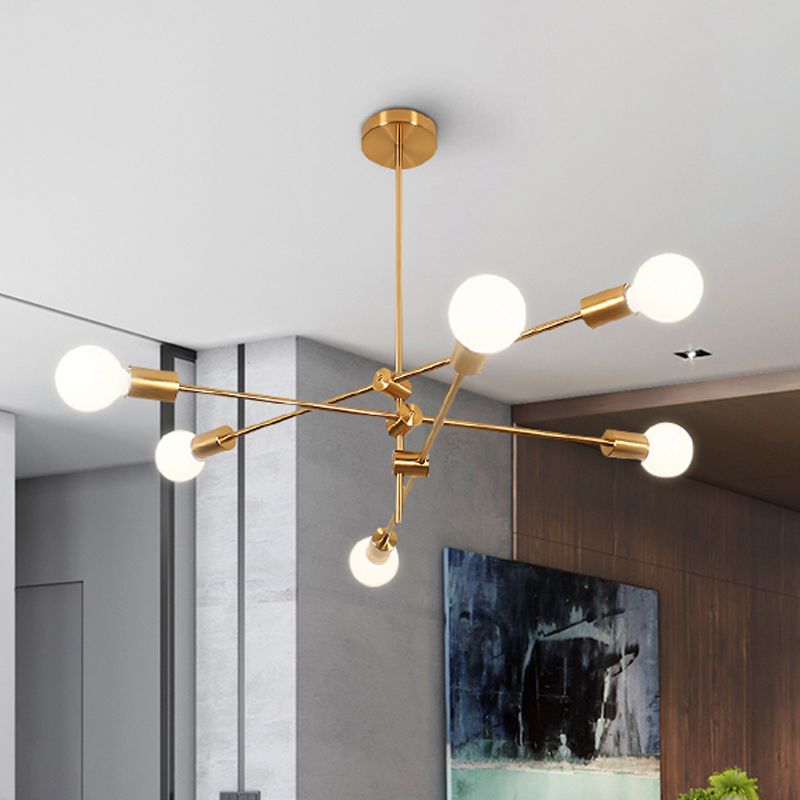 Mid-Century Starburst Chandelier with Spheres