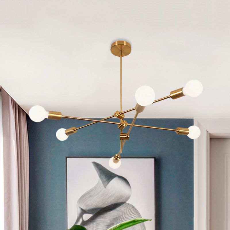 Mid-Century Starburst Chandelier with Spheres