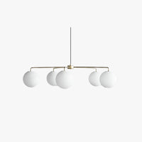 Mid-Century Modern Chandelier, Sleek Metal Finish