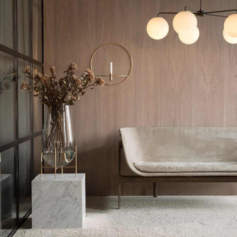 Mid-Century Modern Chandelier, Sleek Metal Finish