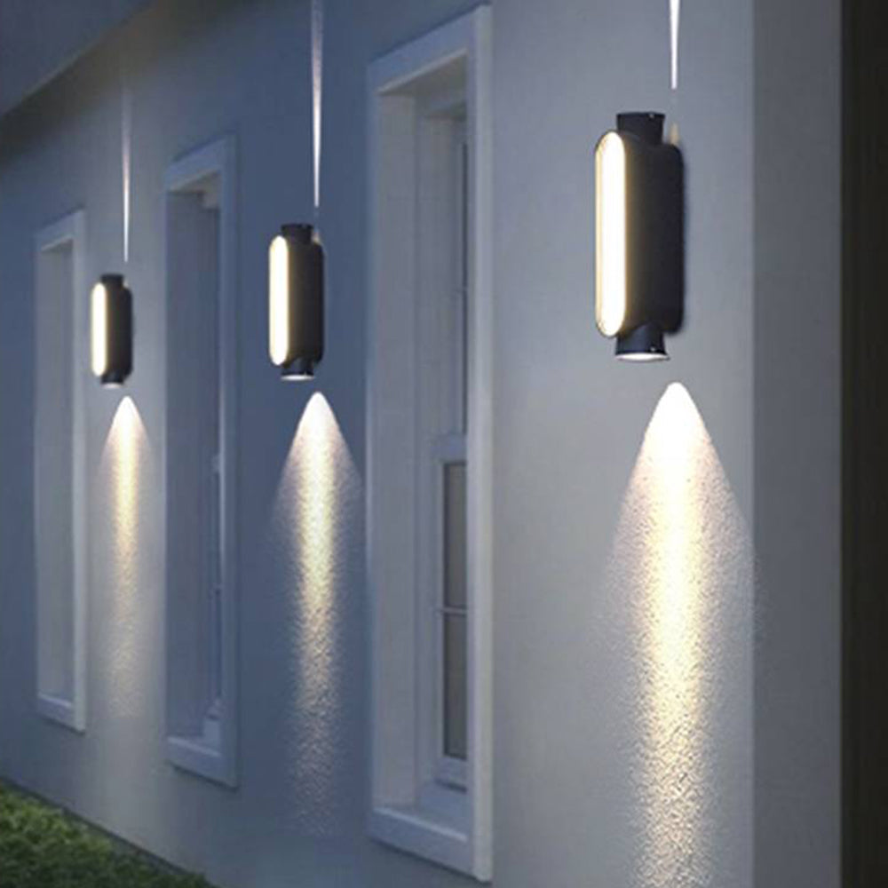 Minimalist Up and Down LED Outdoor Wall Lamp with Acrylic Shade