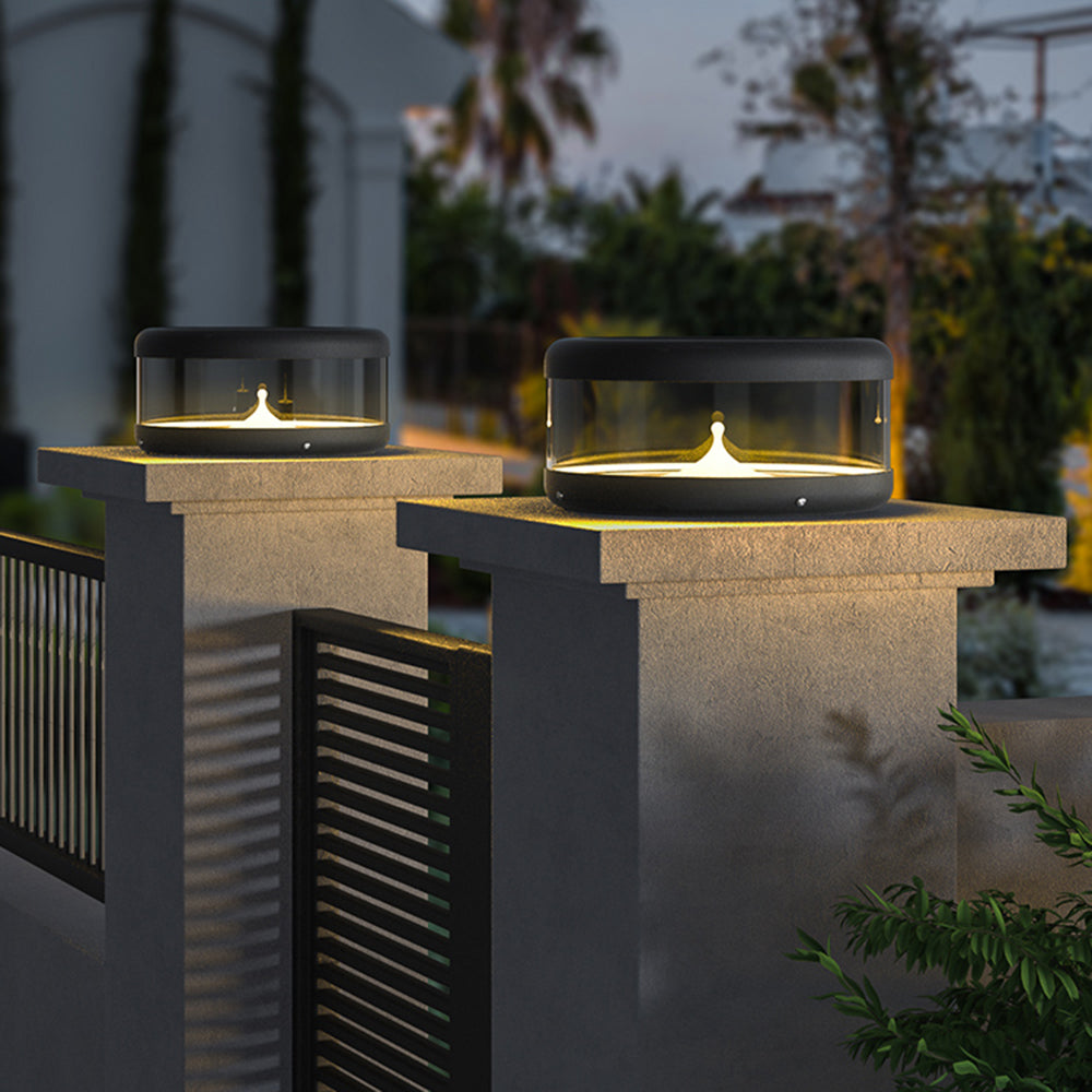 Modern Black Outdoor Post&Pier Mount Light