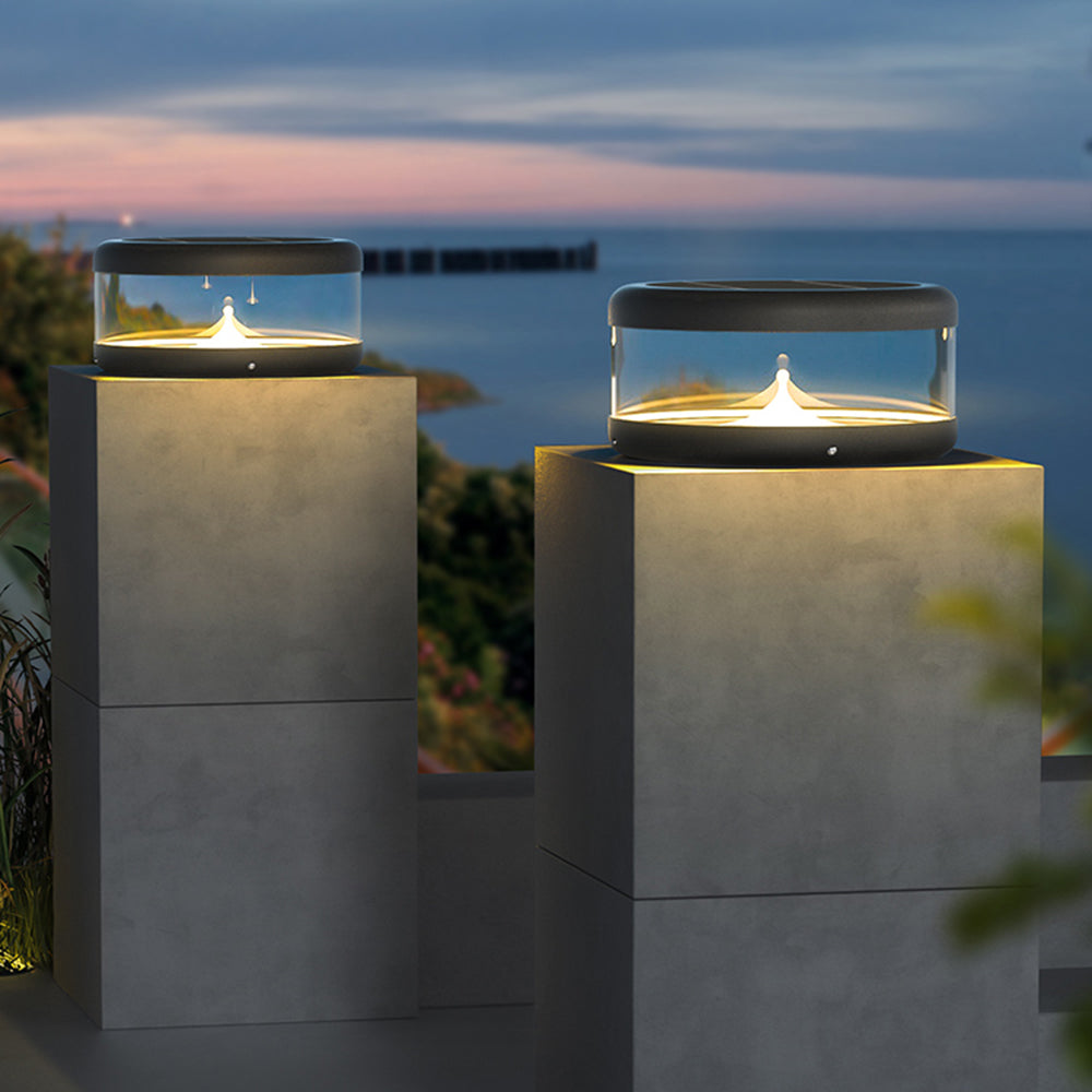 Modern Black Outdoor Post&Pier Mount Light