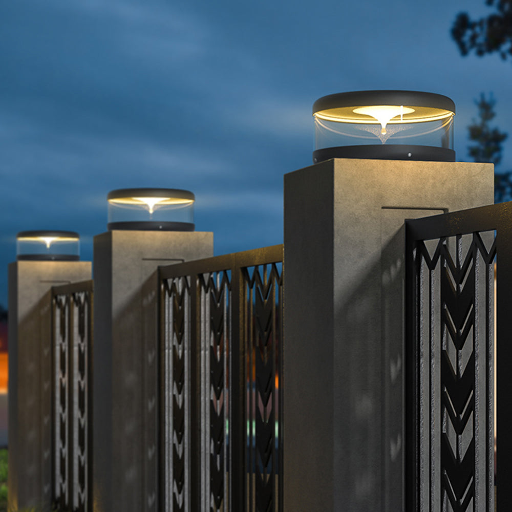 Modern Black Outdoor Post&Pier Mount Light