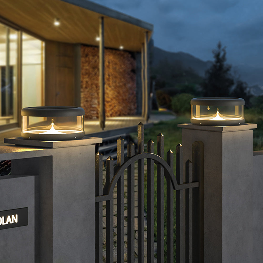 Modern Black Outdoor Post&Pier Mount Light