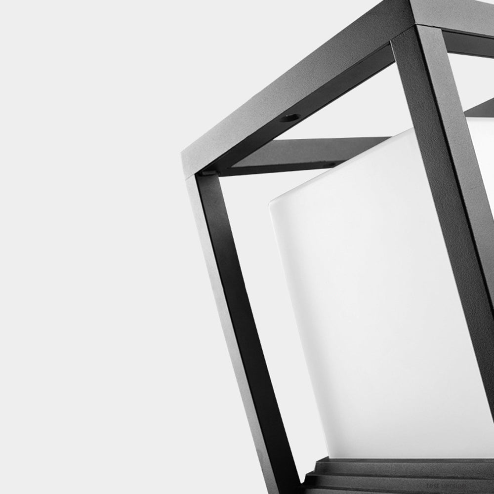 Modern-Industrial Outdoor Post & Pier-Mount Light