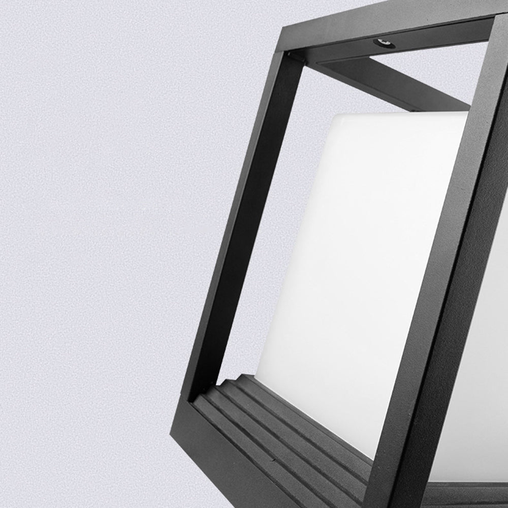 Modern-Industrial Outdoor Post & Pier-Mount Light