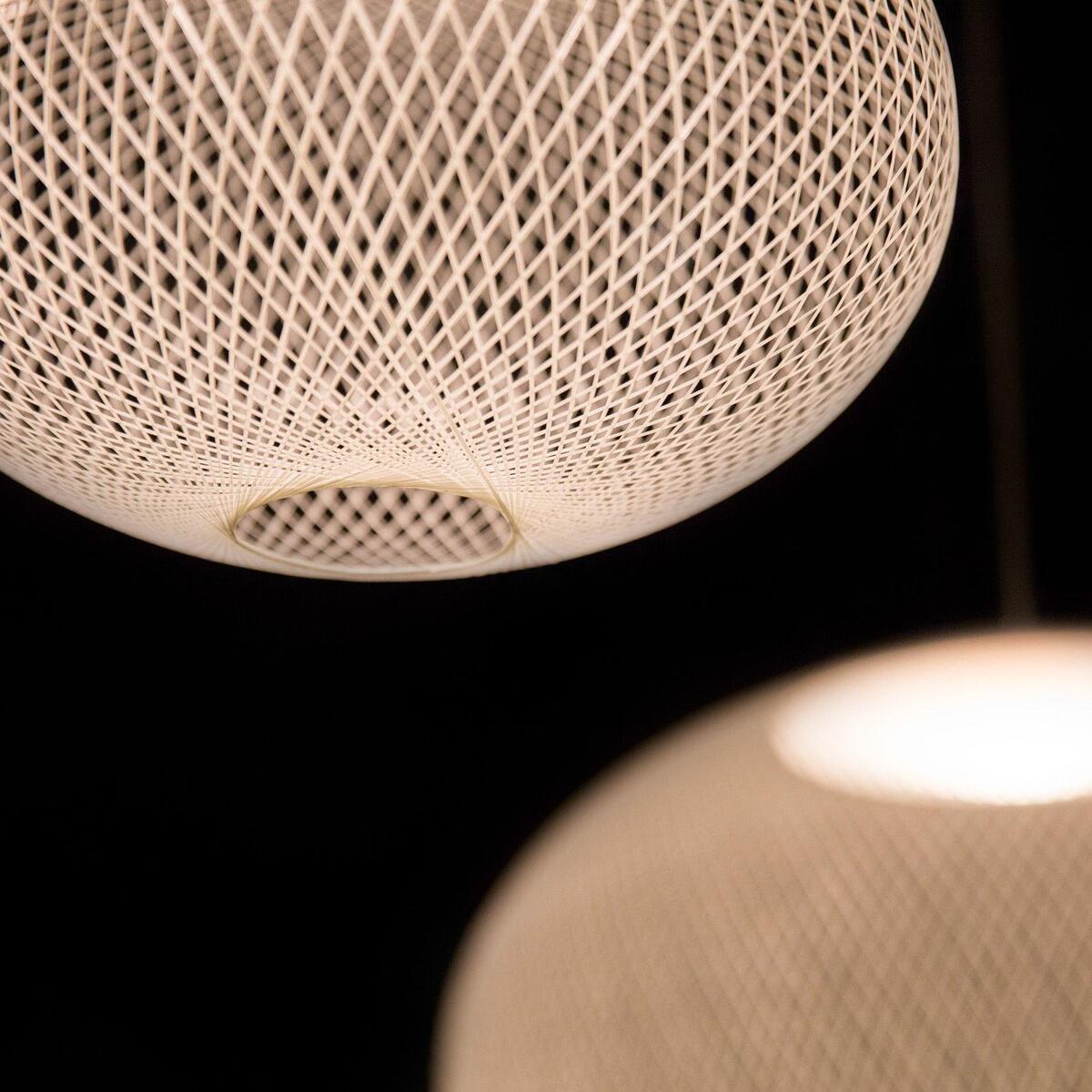 Minimalist Lattice-Designed Oval LED Pendant Light
