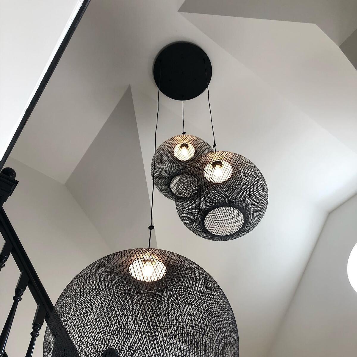 Minimalist Lattice-Designed Oval LED Pendant Light