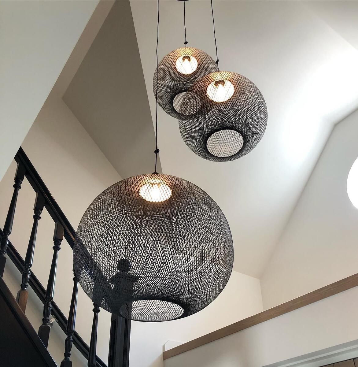 Minimalist Lattice-Designed Oval LED Pendant Light