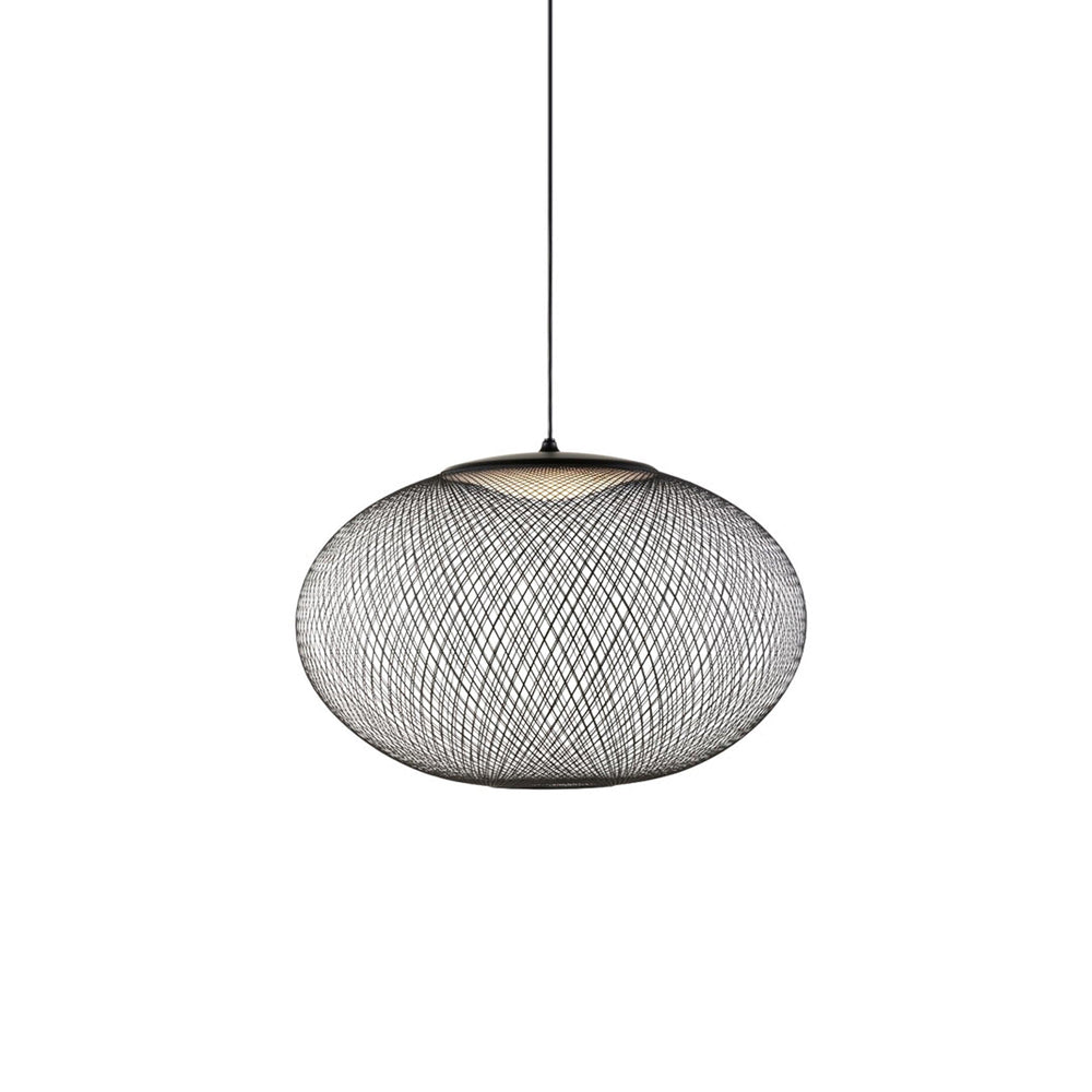 Minimalist Lattice-Designed Oval LED Pendant Light
