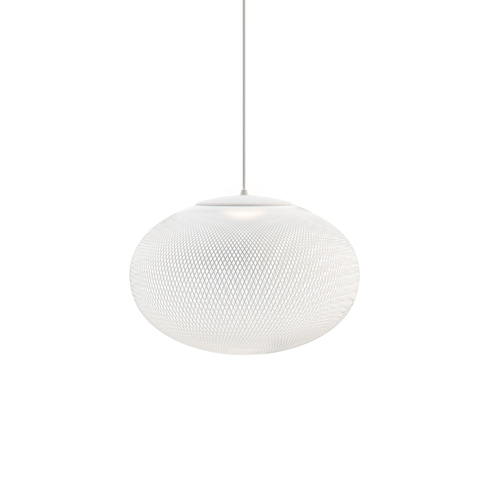 Minimalist Lattice-Designed Oval LED Pendant Light