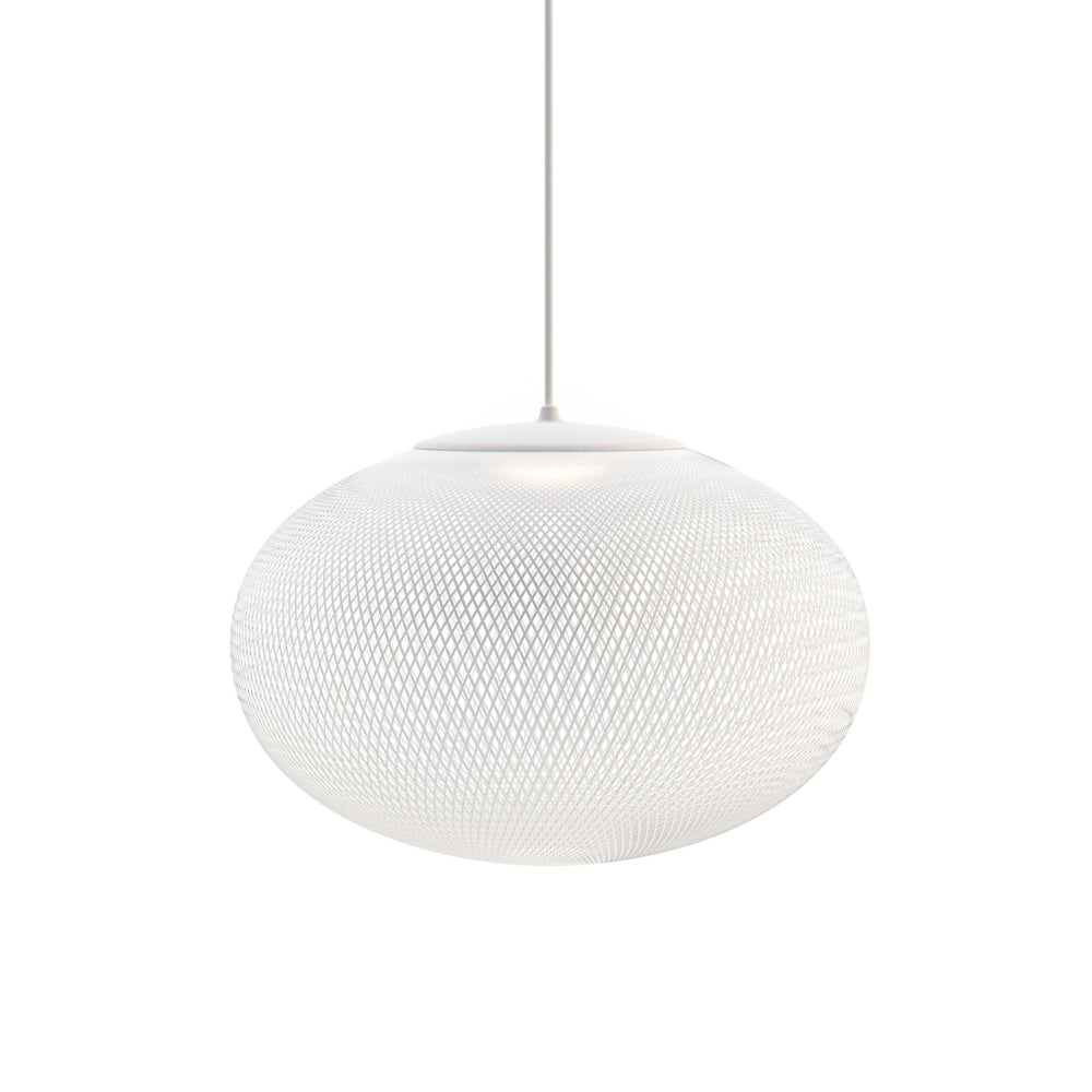 Minimalist Lattice-Designed Oval LED Pendant Light