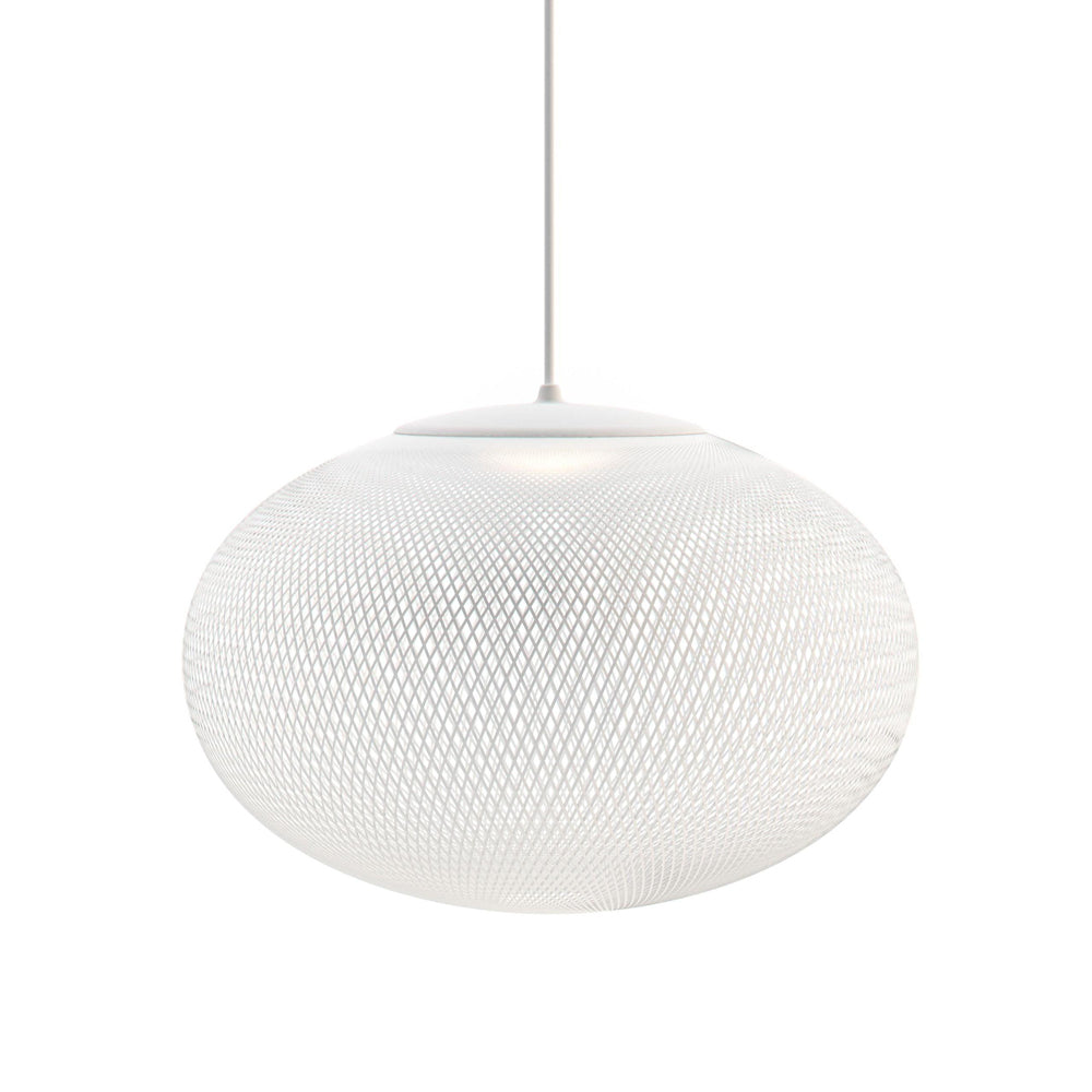 Minimalist Lattice-Designed Oval LED Pendant Light