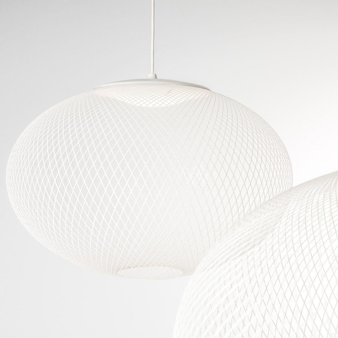 Minimalist Lattice-Designed Oval LED Pendant Light