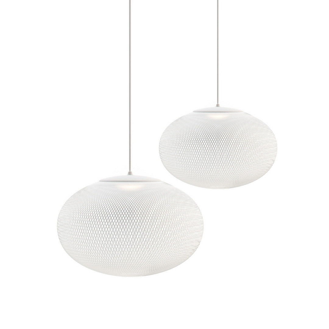 Minimalist Lattice-Designed Oval LED Pendant Light