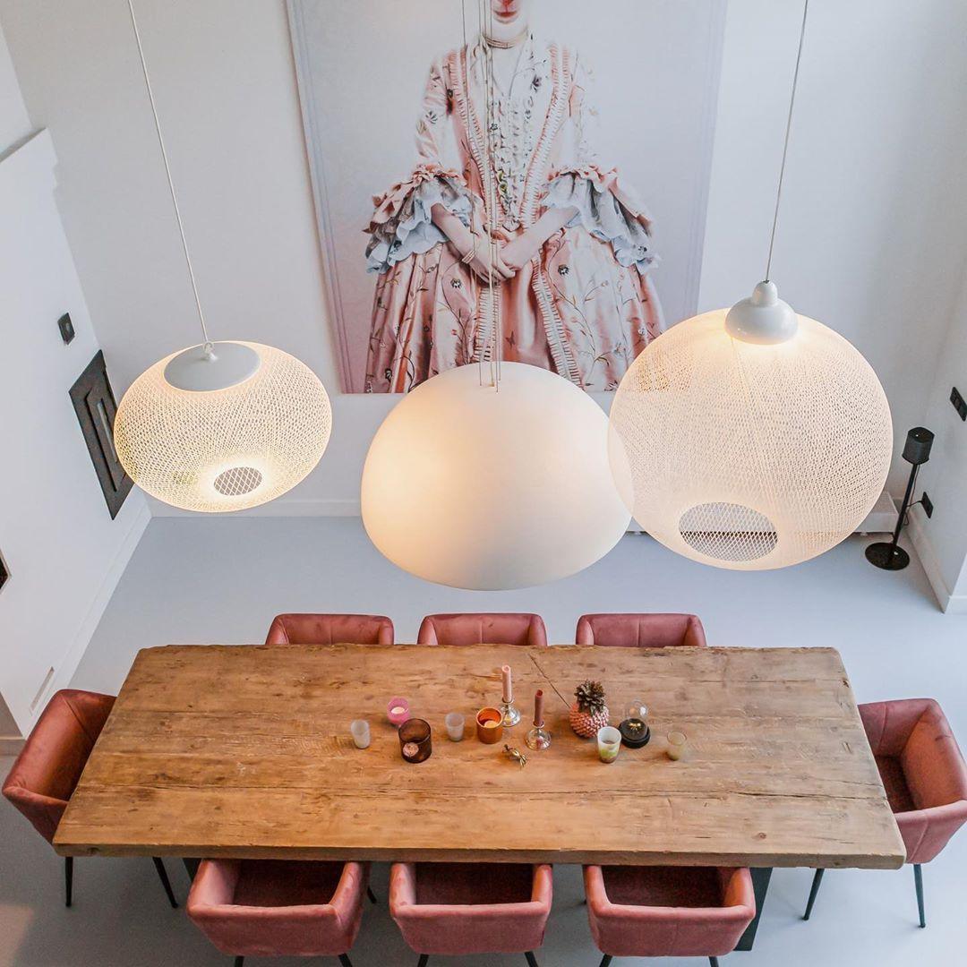 Minimalist Lattice-Designed Oval LED Pendant Light