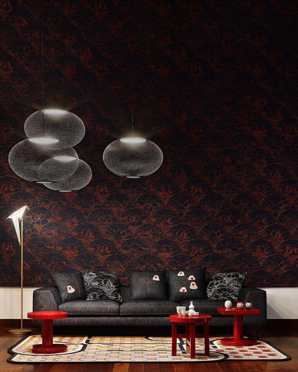 Minimalist Lattice-Designed Oval LED Pendant Light