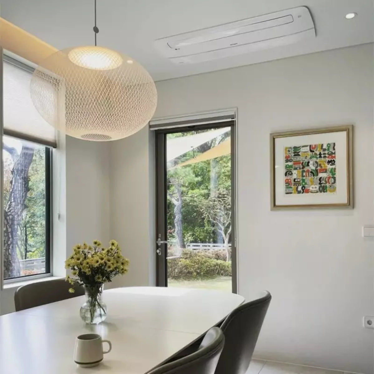 Minimalist Lattice-Designed Oval LED Pendant Light