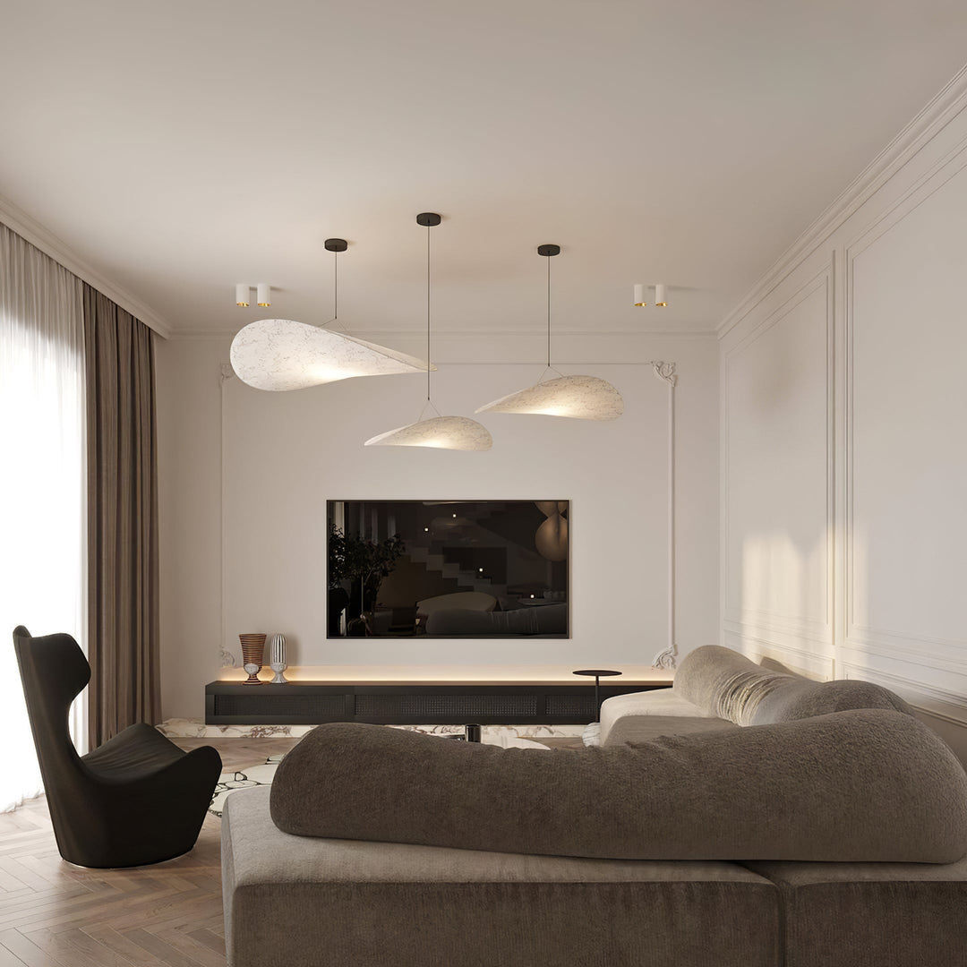 Wabi-Sabi Twisted-Elliptical LED Pendant Light
