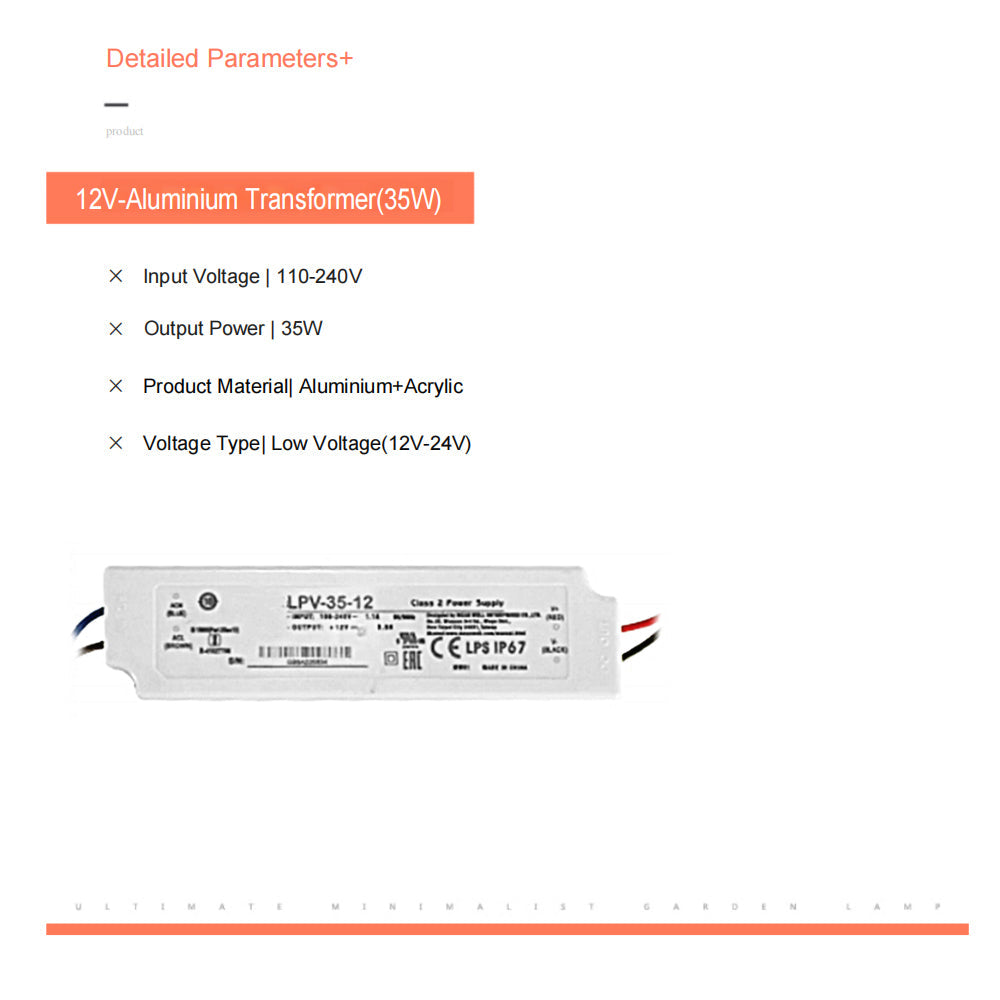 Modern Outdoor Landscape Light – Black/White