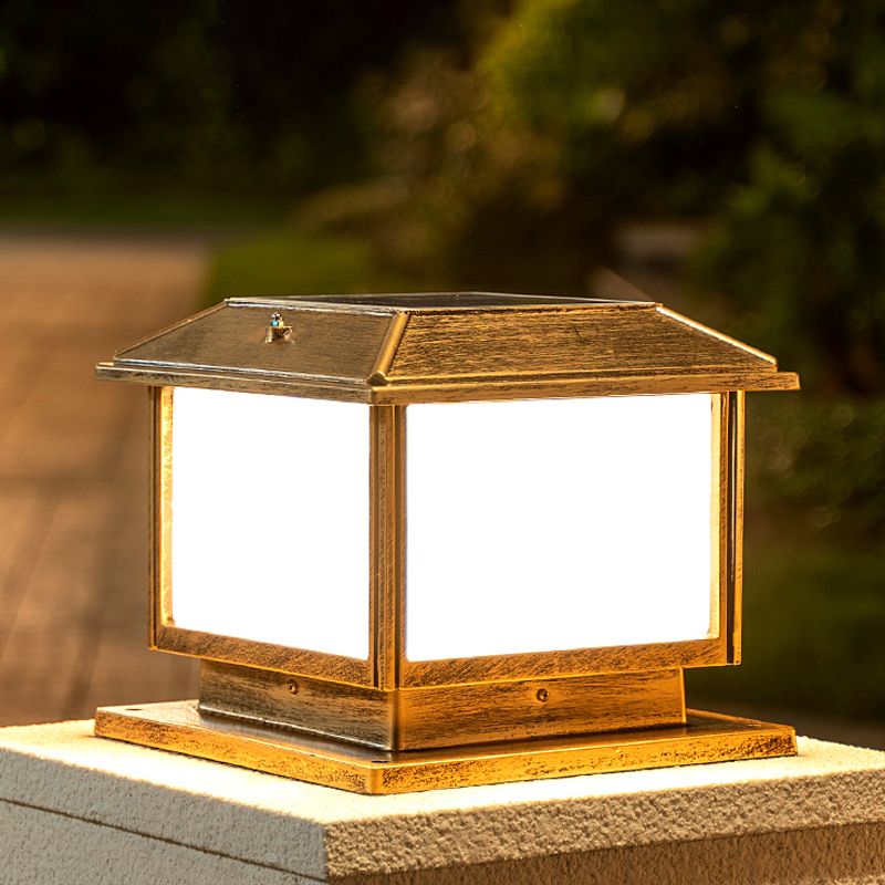 Modern Outdoor Solar Remote Post&Pier Light